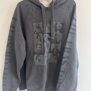 Taylor Swift The Eras Tour Gray Graphic Hoodie size 2XL